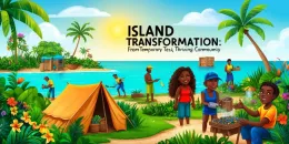 Island Transformation: From Temporary Tent to Thriving Community image