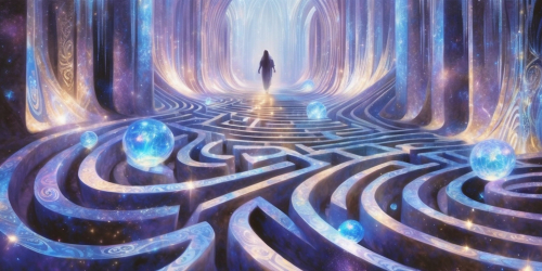 Illuminated Labyrinth: A Radiant Odyssey Through Hidden Challenges image