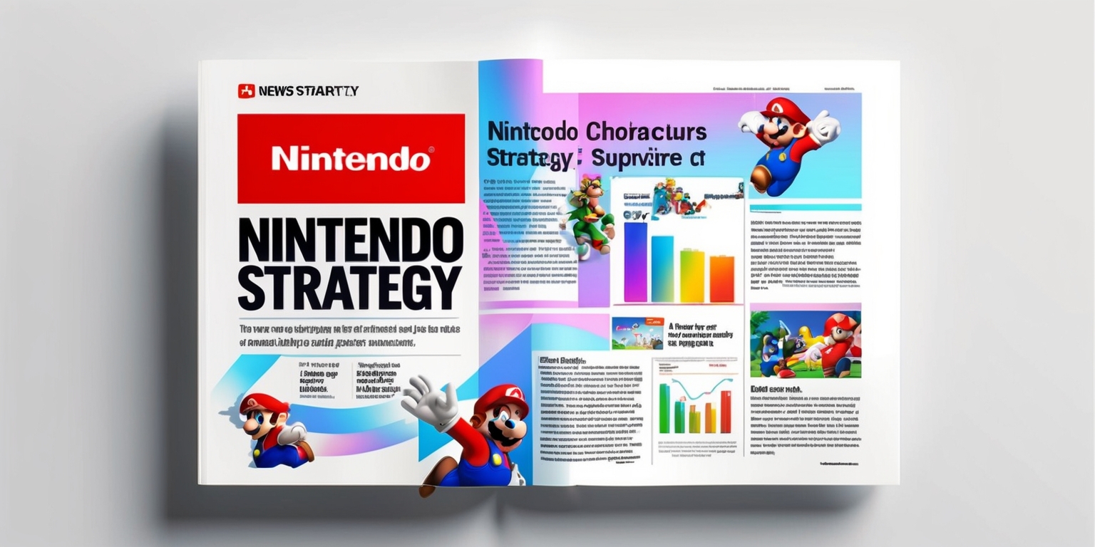 A colorful digital illustration of a news article about Nintendo strategy, featuring a prominent headline in a bold, modern font, with the Nintendo logo displayed prominently in its iconic red and white color scheme, set against a clean, white background, with a mix of short paragraphs and bullet points in a clear, easy-to-read font, accompanied by images of Nintendo characters, such as Mario or Link, in action poses, with a subtle gradient effect to give the image depth, and a few colorful charts and graphs to illustrate key points, all carefully arranged to create a visually appealing and engaging layout that draws the viewer's eye through the article.